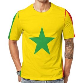 AILLOSA Flag-132 Baskılı Desenli Kısa Kollu Unisex T-shirt