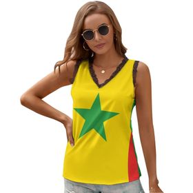 AILLOSA Flag-132 Kolsuz V Yaka Bol Kesim Kadın Atlet