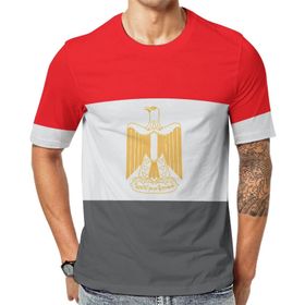 AILLOSA Flag-135 Baskılı Desenli Kısa Kollu Unisex T-shirt