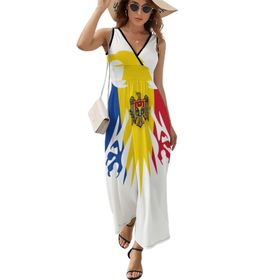 AILLOSA FLAG-136 Askılı Uzun Günlük Kadın Elbise