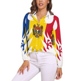 AILLOSA FLAG-136 V Yaka Kadın Bluz