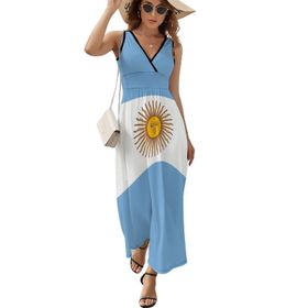 AILLOSA FLAG-138 Askılı Uzun Günlük Kadın Elbise