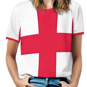 AILLOSA FLAG-140 Tamamı Baskılı Kısa Kollu Yuvarlak Yaka Kadın T-shirt
