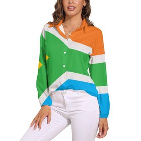 AILLOSA FLAG-144 V Yaka Kadın Bluz