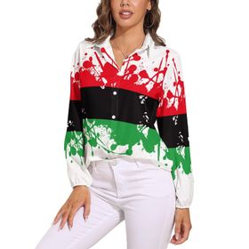 AILLOSA FLAG-147 V Yaka Kadın Bluz
