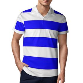 AILLOSA FLAG-149 3D Baskılı Desen Kısa Kollu Polo Yaka Erkek T-shirt