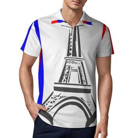 AILLOSA FLAG-151 3D Baskılı Desen Kısa Kollu Polo Yaka Erkek T-shirt