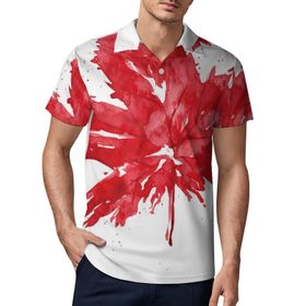 AILLOSA FLAG-157 3D Baskılı Desen Kısa Kollu Polo Yaka Erkek T-shirt