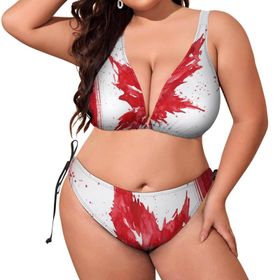 AILLOSA Flag-157 Dolgulu İki Parça Büyük Beden Kadın Bikini Seti