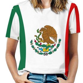 AILLOSA FLAG-160 Tamamı Baskılı Kısa Kollu Yuvarlak Yaka Kadın T-shirt