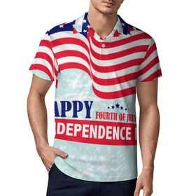 AILLOSA FLAG-161 3D Baskılı Desen Kısa Kollu Polo Yaka Erkek T-shirt