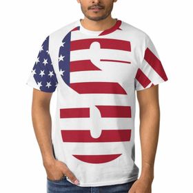 AILLOSA Flag-164 Baskılı Desenli Kısa Kollu Unisex T-shirt