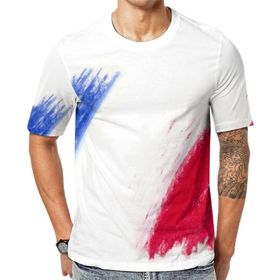AILLOSA Flag-172 Baskılı Desenli Kısa Kollu Unisex T-shirt