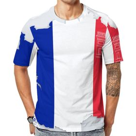 AILLOSA Flag-173 Baskılı Desenli Kısa Kollu Unisex T-shirt