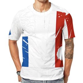 AILLOSA Flag-176 Baskılı Desenli Kısa Kollu Unisex T-shirt