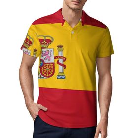 AILLOSA FLAG-178 3D Baskılı Desen Kısa Kollu Polo Yaka Erkek T-shirt