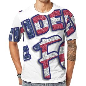 AILLOSA Flag-18 Baskılı Desenli Kısa Kollu Unisex T-shirt