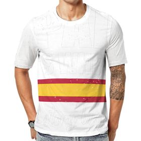 AILLOSA Flag-180 Baskılı Desenli Kısa Kollu Unisex T-shirt