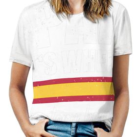 AILLOSA FLAG-180 Tamamı Baskılı Kısa Kollu Yuvarlak Yaka Kadın T-shirt