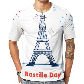 AILLOSA Flag-182 Baskılı Desenli Kısa Kollu Unisex T-shirt