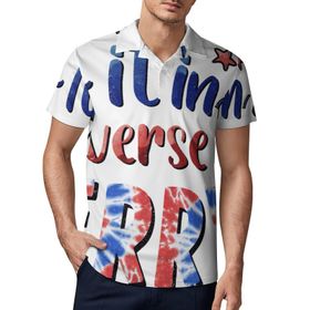 AILLOSA FLAG-24 3D Baskılı Desen Kısa Kollu Polo Yaka Erkek T-shirt