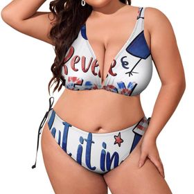 AILLOSA Flag-24 Dolgulu İki Parça Büyük Beden Kadın Bikini Seti