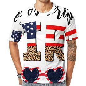 AILLOSA Flag-25 Baskılı Desenli Kısa Kollu Unisex T-shirt