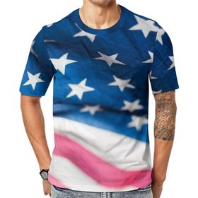 AILLOSA Flag-27 Baskılı Desenli Kısa Kollu Unisex T-shirt