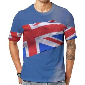 AILLOSA Flag-28 Baskılı Desenli Kısa Kollu Unisex T-shirt