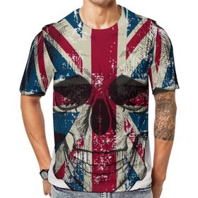 AILLOSA Flag-32 Baskılı Desenli Kısa Kollu Unisex T-shirt