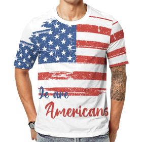 AILLOSA Flag-33 Baskılı Desenli Kısa Kollu Unisex T-shirt