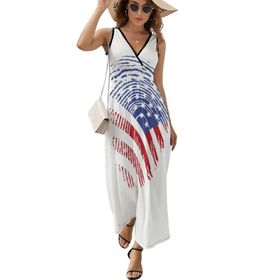 AILLOSA FLAG-34 Askılı Uzun Günlük Kadın Elbise