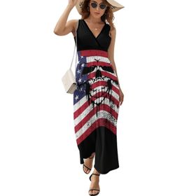 AILLOSA FLAG-36 Askılı Uzun Günlük Kadın Elbise