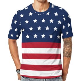 AILLOSA Flag-45 Baskılı Desenli Kısa Kollu Unisex T-shirt
