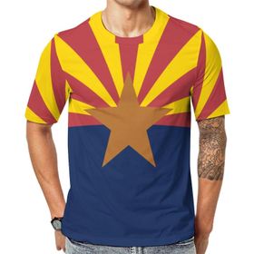 AILLOSA Flag-54 Baskılı Desenli Kısa Kollu Unisex T-shirt