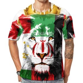 AILLOSA Flag-64 Baskılı Desenli Kısa Kollu Unisex T-shirt
