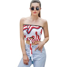 AILLOSA FLAG-65 Seksi File Tüp Üst Yaz Tube Top Tank Tops Askılı Üst Bluz