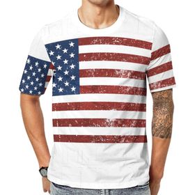 AILLOSA FLAG-73 3D Baskılı Desenli Kısa Kollu Erkek T-shirt