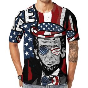 AILLOSA FLAG-87 3D Baskılı Desenli Kısa Kollu Erkek T-shirt