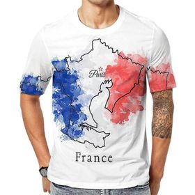 AILLOSA Flag-91 Baskılı Desenli Kısa Kollu Unisex T-shirt
