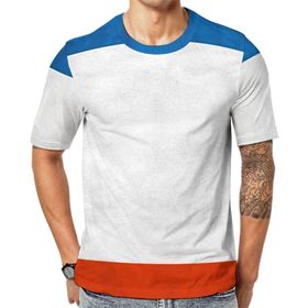 AILLOSA Flag-93 Baskılı Desenli Kısa Kollu Unisex T-shirt