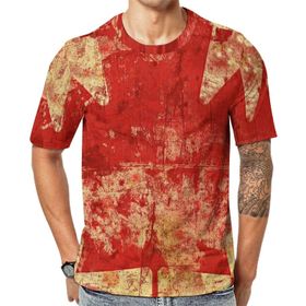 AILLOSA Flag-95 Baskılı Desenli Kısa Kollu Unisex T-shirt