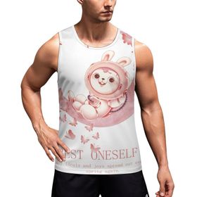 AILLOSA Fun-Top Relax Tembel Hayvan Baskılı Yazlık TH-113 Erkek Atlet