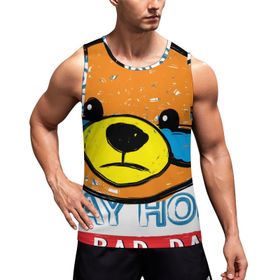 AILLOSA Fun-Top Relax Tembel Hayvan Baskılı Yazlık TH-129 Erkek Atlet