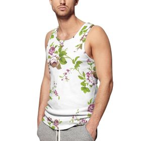 AILLOSA Fun-Top Relax Tembel Hayvan Baskılı Yazlık YH-346 Erkek Atlet
