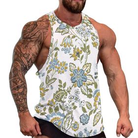 AILLOSA Fun-Top Relax Tembel Hayvan Baskılı Yazlık YH-354 Erkek Atlet