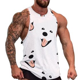 AILLOSA Fun-Top Relax Tembel Hayvan Baskılı Yazlık YH-373 Erkek Atlet