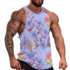 AILLOSA Fun-Top Relax Tembel Hayvan Baskılı Yazlık YH-421 Erkek Atlet