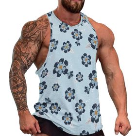 AILLOSA Fun-Top Relax Tembel Hayvan Baskılı Yazlık YH-439 Erkek Atlet