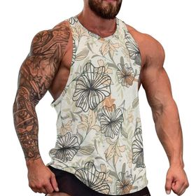 AILLOSA Fun-Top Relax Tembel Hayvan Baskılı Yazlık YH-589 Erkek Atlet